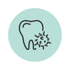 Icon of tooth with infection sf oral surgery