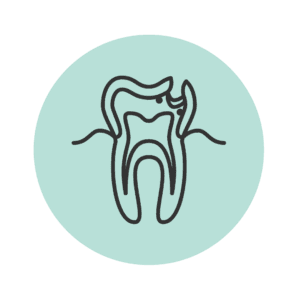 Icon of tooth with decay sf oral surgery