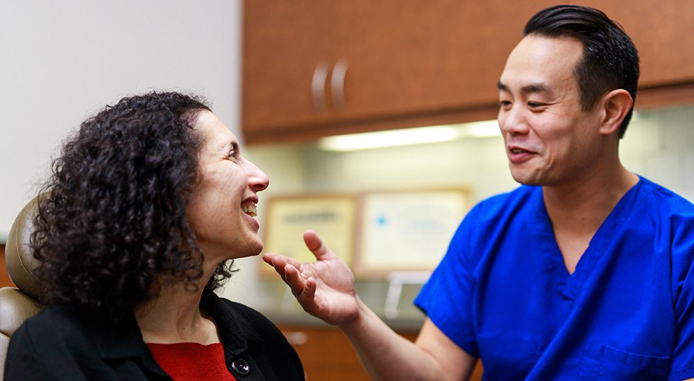 Dr. Michael Chan Talks to a Patient