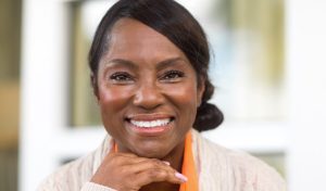 Female model for all on 4® dental implants